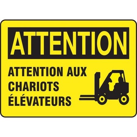 BILINGUAL FRENCH SIGN  FORKLIFTS FRMVTR607XT